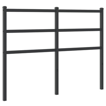 Metal Headboard Black 120 Cm