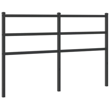 Metal Headboard Black 135 Cm