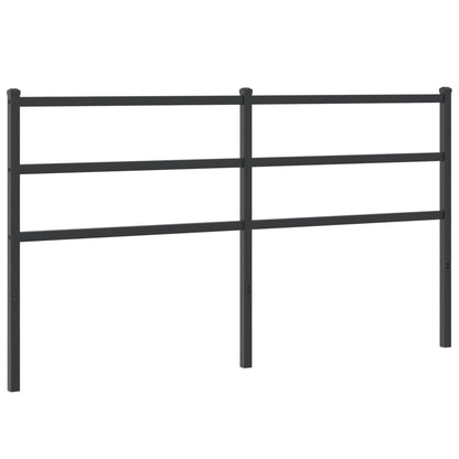 Metal Headboard Black 160 Cm