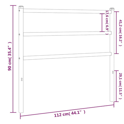 Metal Headboard White 107 Cm