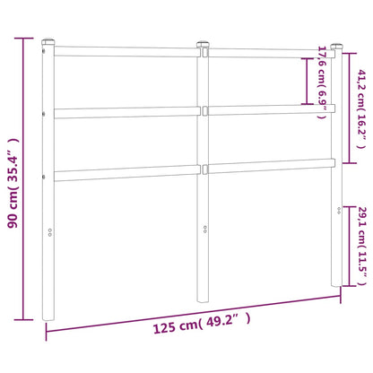 Metal Headboard White 120 Cm