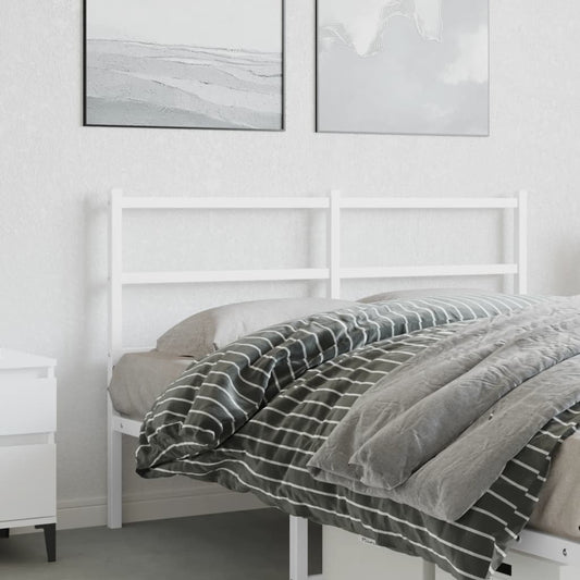 Metal Headboard White 135 Cm