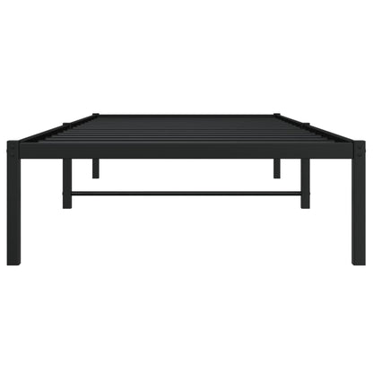 Metal Bed Frame Without Mattress Black 90X200Cm