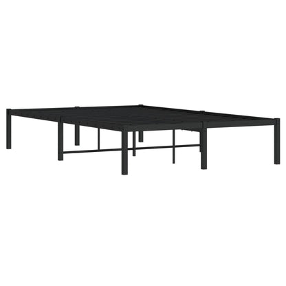 Metal Bed Frame Without Mattress Black 120X200Cm