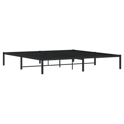 Metal Bed Frame Black 193X203 Cm