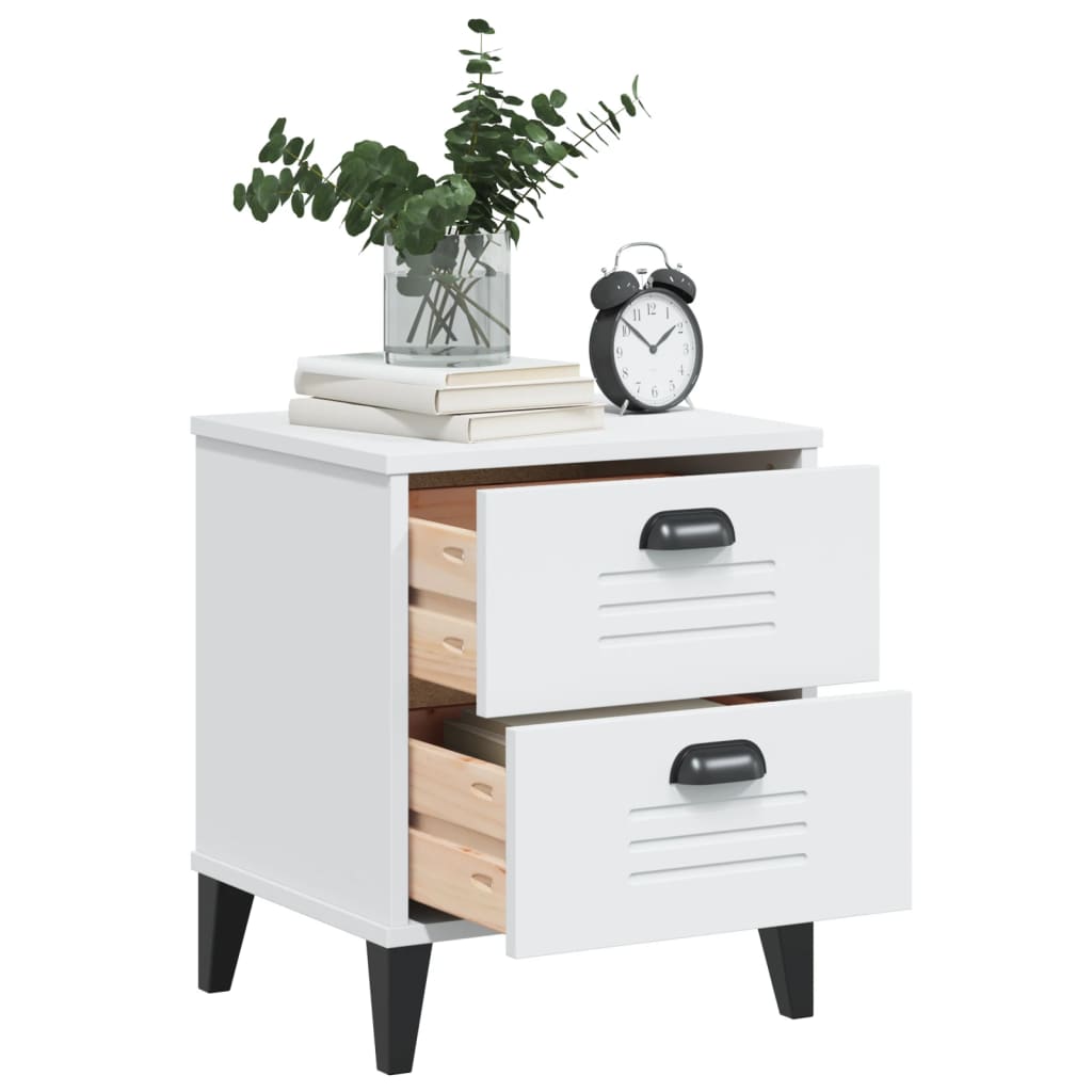 Bedside Cabinet Viken White Engineered Wood