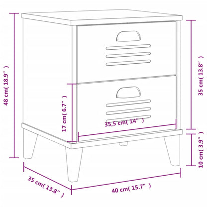 Bedside Cabinet Viken White Engineered Wood