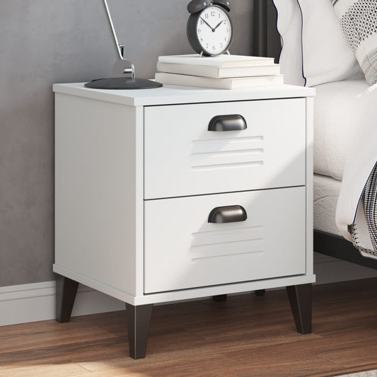 Bedside Cabinet Viken White Engineered Wood