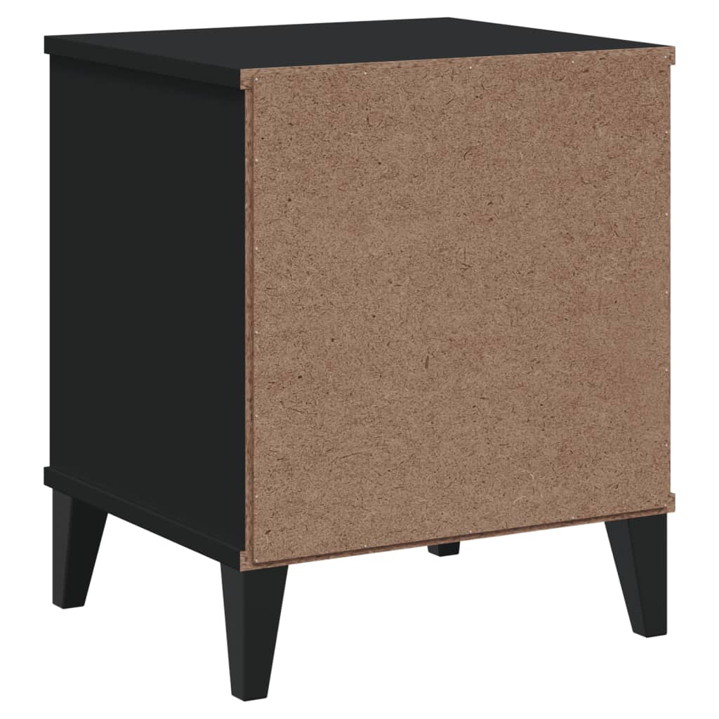 Bedside Cabinet Viken Black Engineered Wood