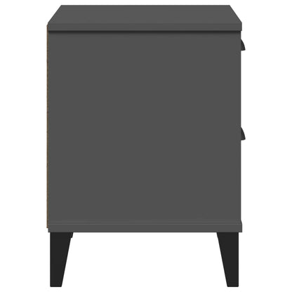 Bedside Cabinet Viken Anthracite Grey Engineered Wood