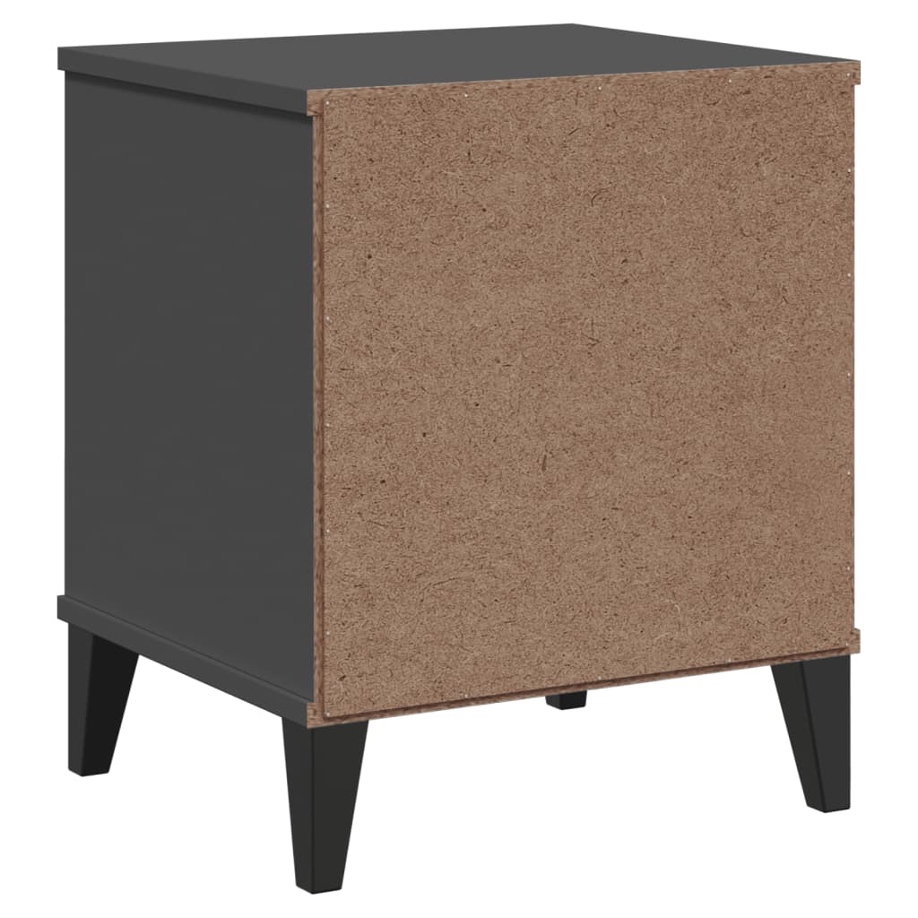 Bedside Cabinet Viken Anthracite Grey Engineered Wood