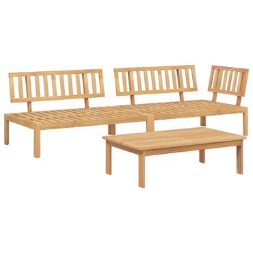 3 Piece Garden Pallet Sofa Set Solid Wood Acacia