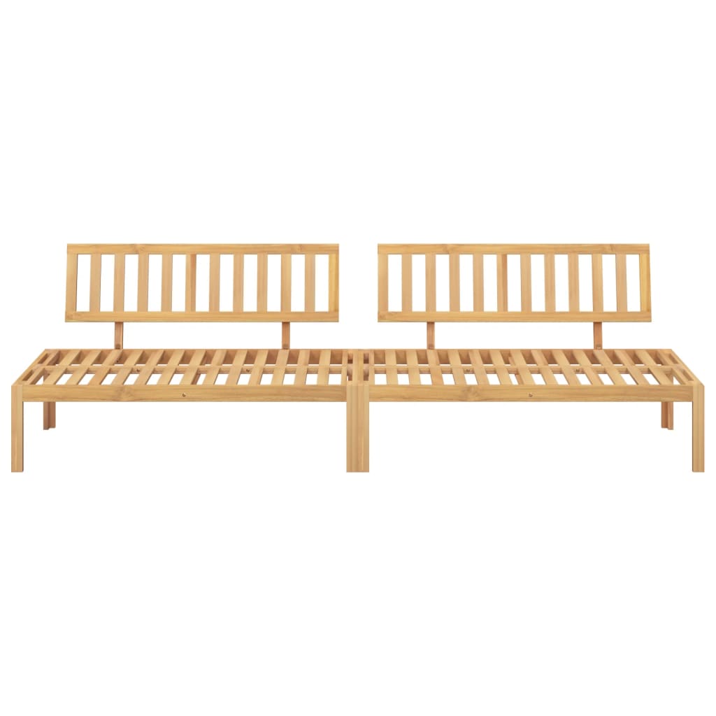 Garden Pallet Middle Sofas 2 Pcs Solid Wood Acacia