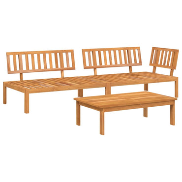 3 Piece Garden Pallet Sofa Set Solid Wood Acacia