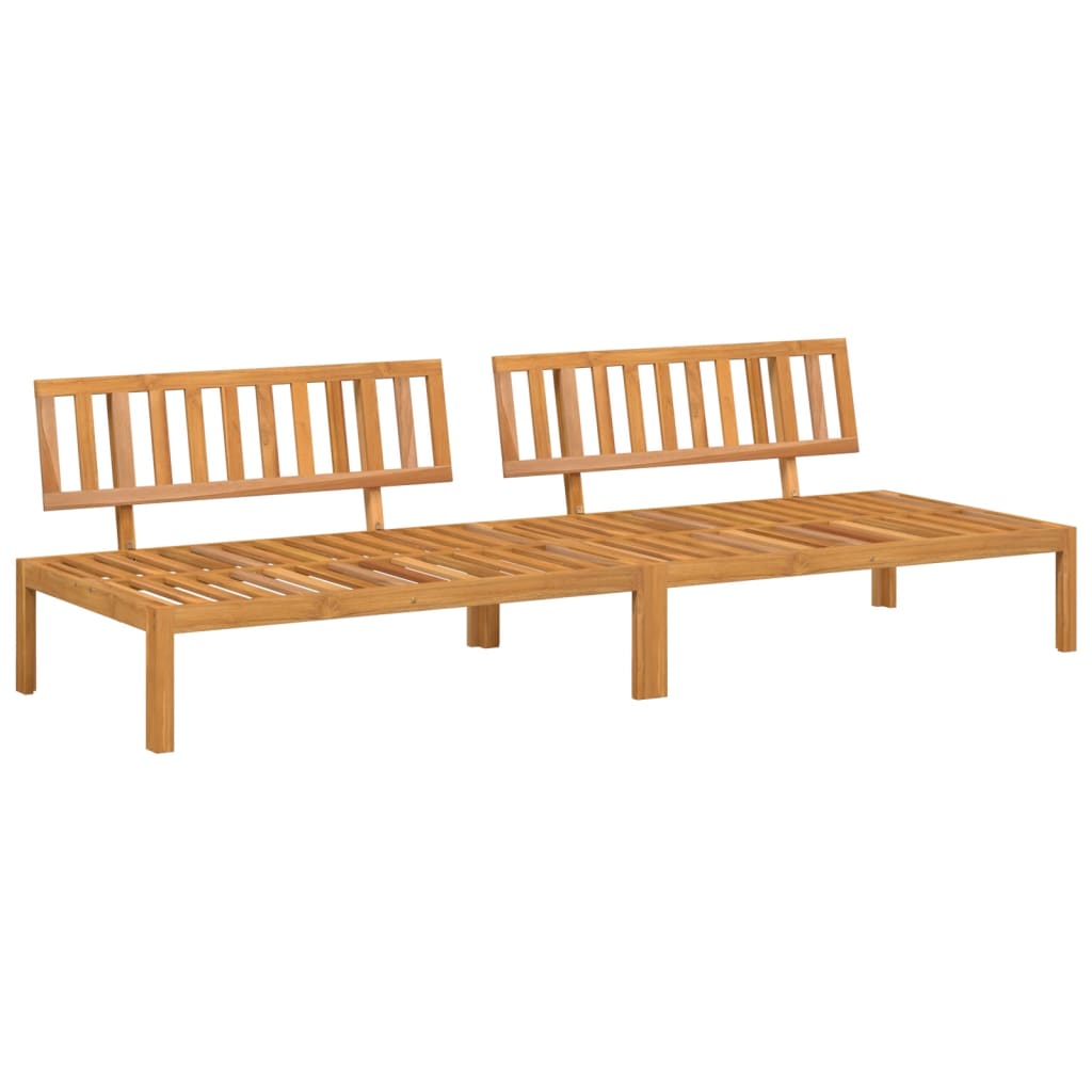 Garden Pallet Middle Sofas 2 Pcs Solid Wood Acacia