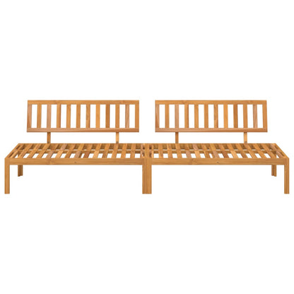 Garden Pallet Middle Sofas 2 Pcs Solid Wood Acacia