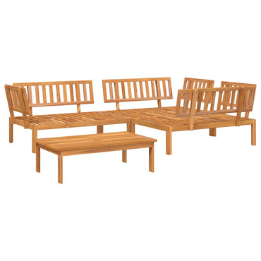 4 Piece Garden Pallet Sofa Set Solid Wood Acacia