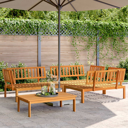 4 Piece Garden Pallet Sofa Set Solid Wood Acacia