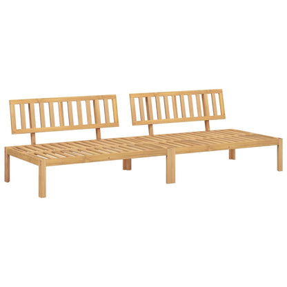 Garden Pallet Middle Sofas 2 Pcs Solid Wood Acacia