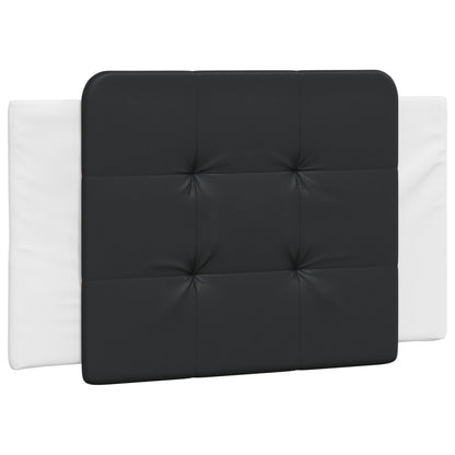 Bed Frame With Headboard White And Black 90X190 Cm Single Faux Leather