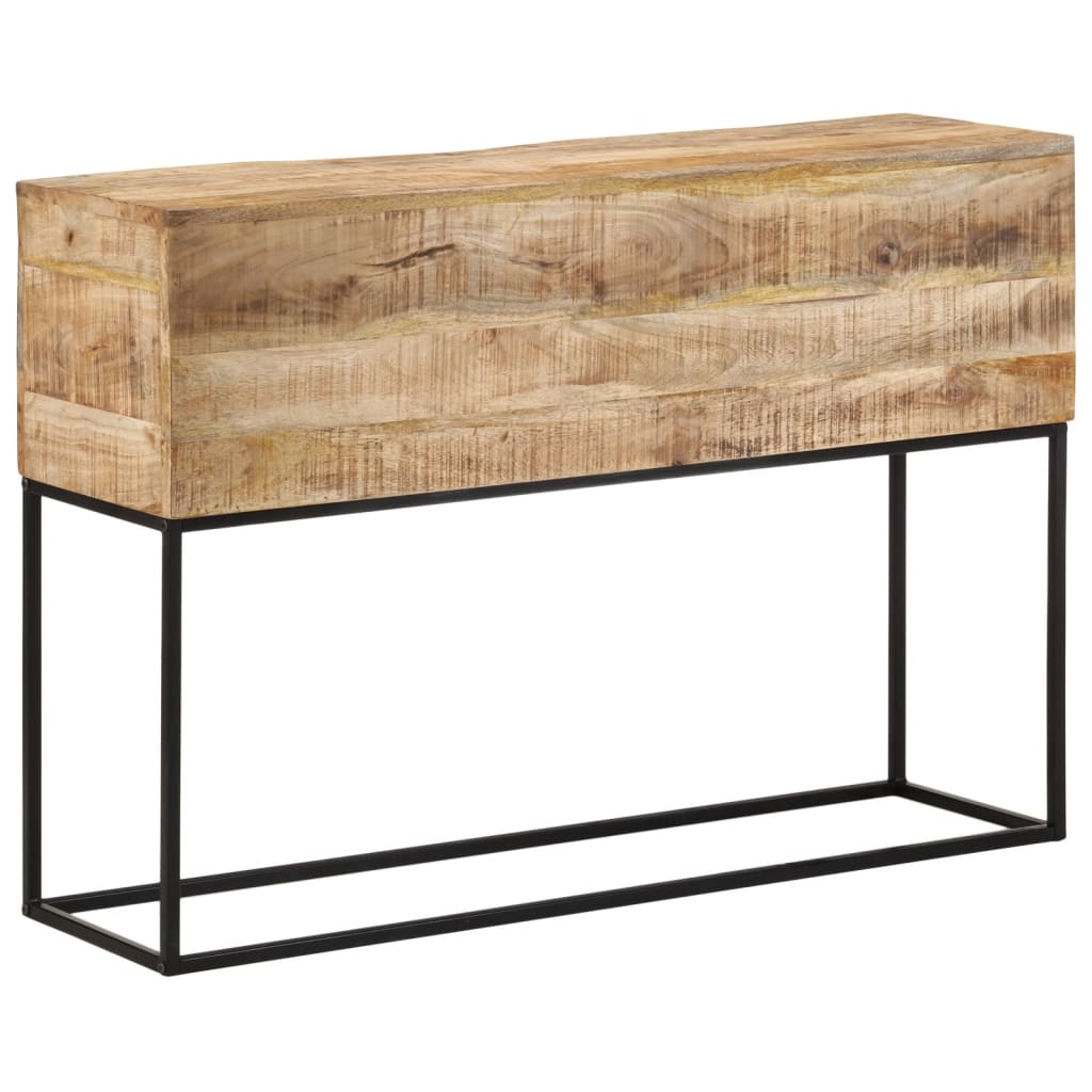 Console Table 110X30X75 Cm Solid Wood Rough Mango And Iron