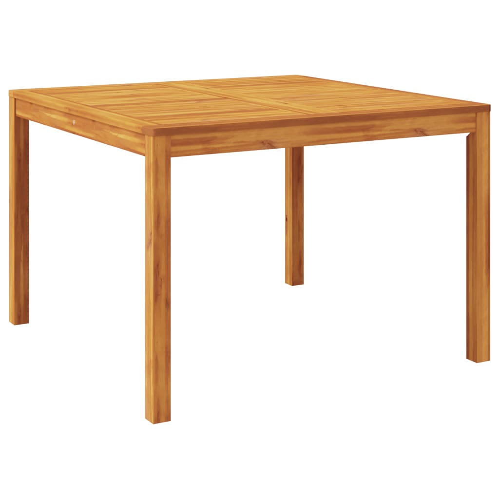 Garden Dining Table 110X110X75 Cm Solid Wood Acacia