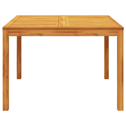 Garden Dining Table 110X110X75 Cm Solid Wood Acacia