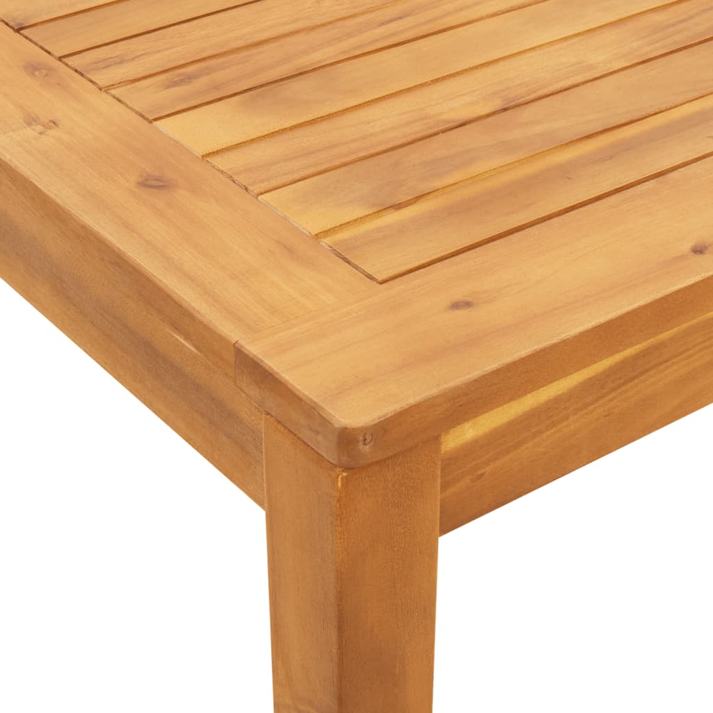 Garden Dining Table 110X110X75 Cm Solid Wood Acacia