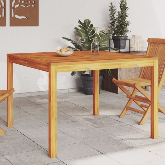 Garden Dining Table 110X110X75 Cm Solid Wood Acacia