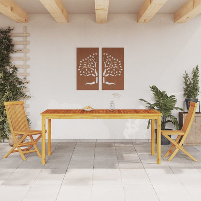 Garden Dining Table 180X90X75 Cm Solid Wood Acacia