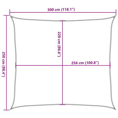 Sun Shade Sail Light Grey 3X2.5 M 100% Polyester Oxford