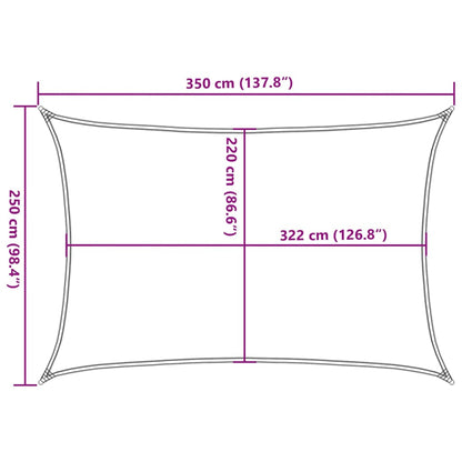 Sun Shade Sail Light Grey 3.5X2.5 M 100% Polyester Oxford