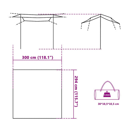 Camping Tarp Blue 300X294 Cm Waterproof