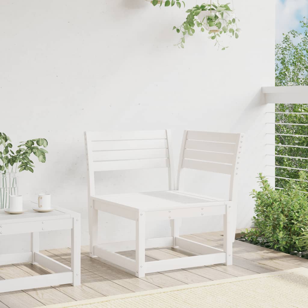 Garden Sofa Corner White 73X73X78 Cm Solid Wood Pine