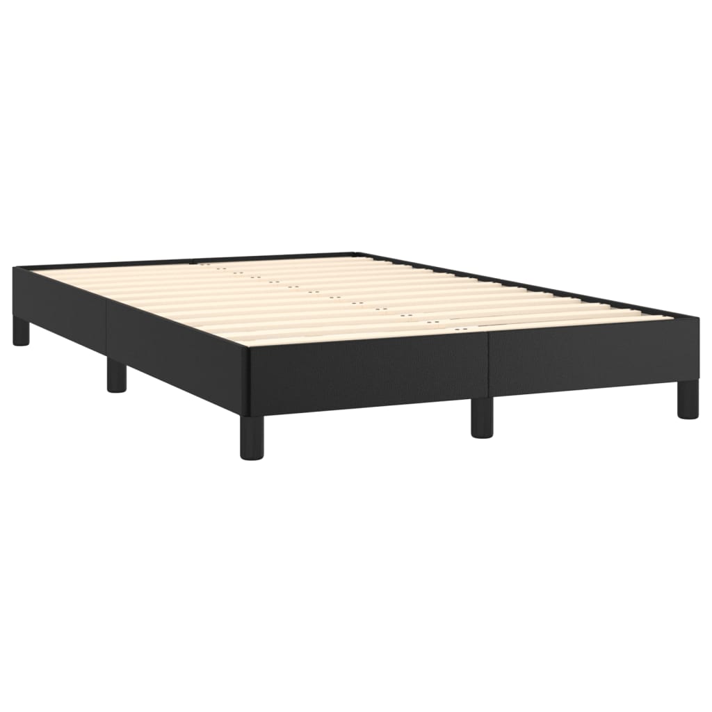 Bed Frame Without Mattress Black 120X190 Cm Small Double Faux Leather