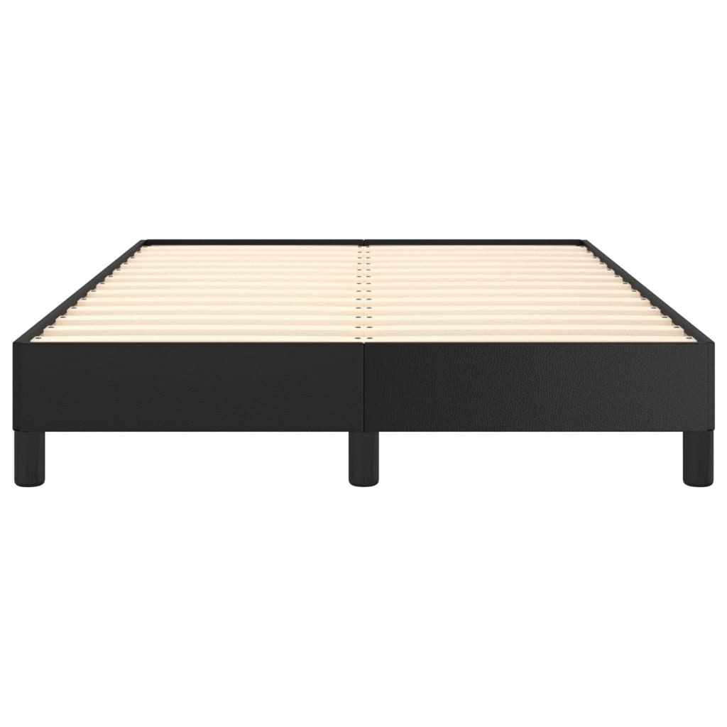 Bed Frame Without Mattress Black 120X190 Cm Small Double Faux Leather