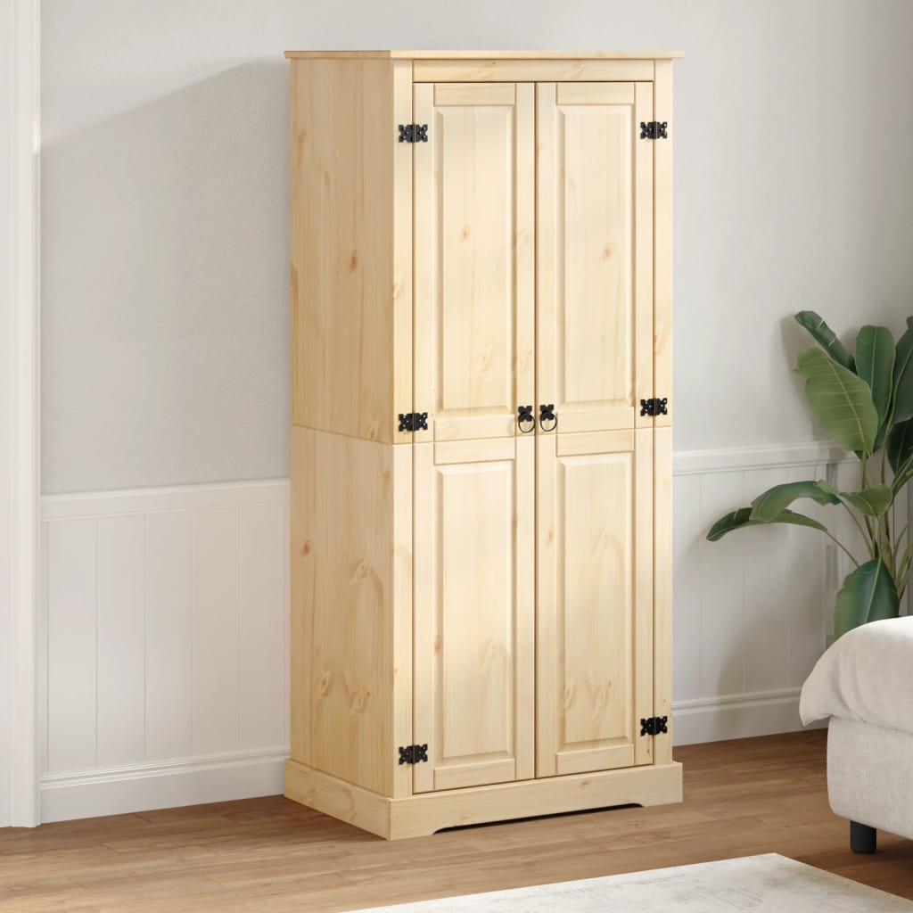 Wardrobe Corona 76X50X170 Cm Solid Wood Pine