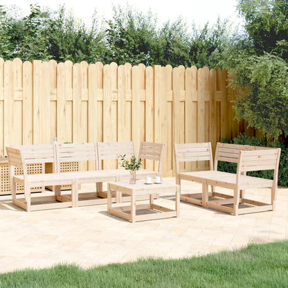 5 Piece Garden Sofa Set Solid Wood Pine