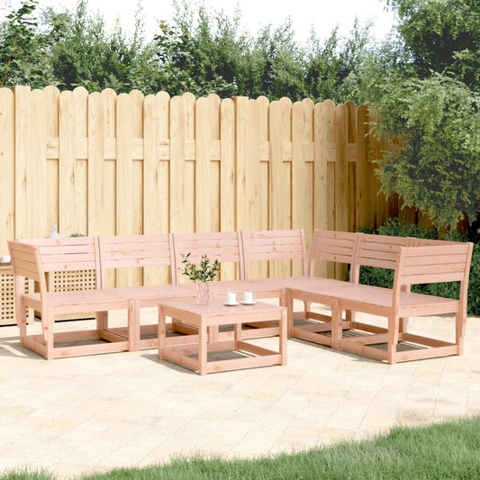 6 Piece Garden Sofa Set Solid Wood Douglas