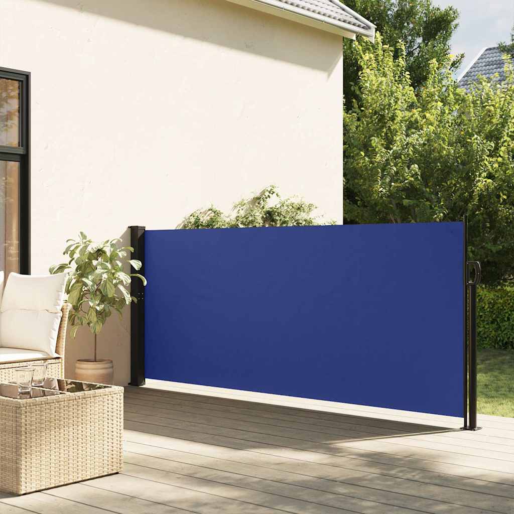 Retractable Side Awning Blue 117X300 Cm