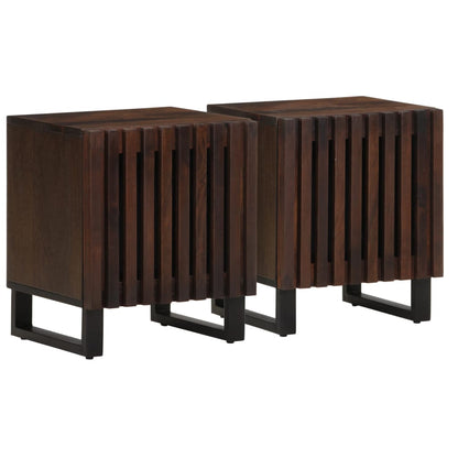 Bedside Cabinets 2 Pcs 40X34X46 Cm Solid Wood Mango