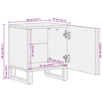 Bedside Cabinets 2 Pcs 40X34X46 Cm Solid Wood Mango