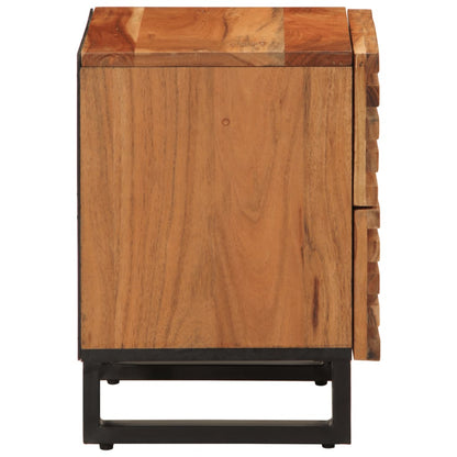 Bedside Cabinet 40X34X46 Cm Solid Wood Acacia