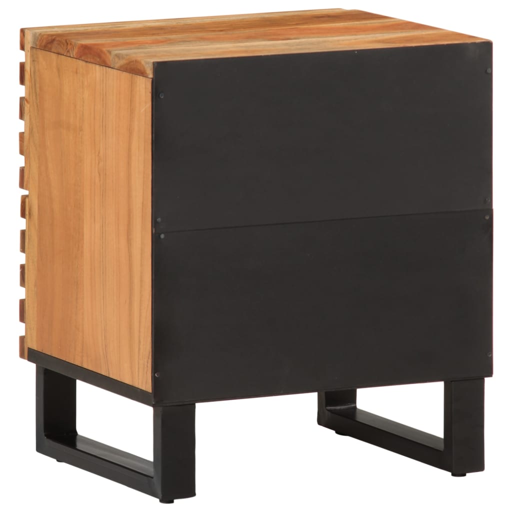 Bedside Cabinet 40X34X46 Cm Solid Wood Acacia