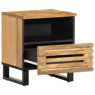 Bedside Cabinet 40X33X46 Cm Solid Wood Rough Mango