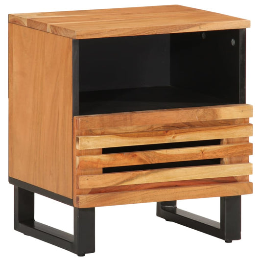 Bedside Cabinet 40X33X46 Cm Solid Wood Acacia