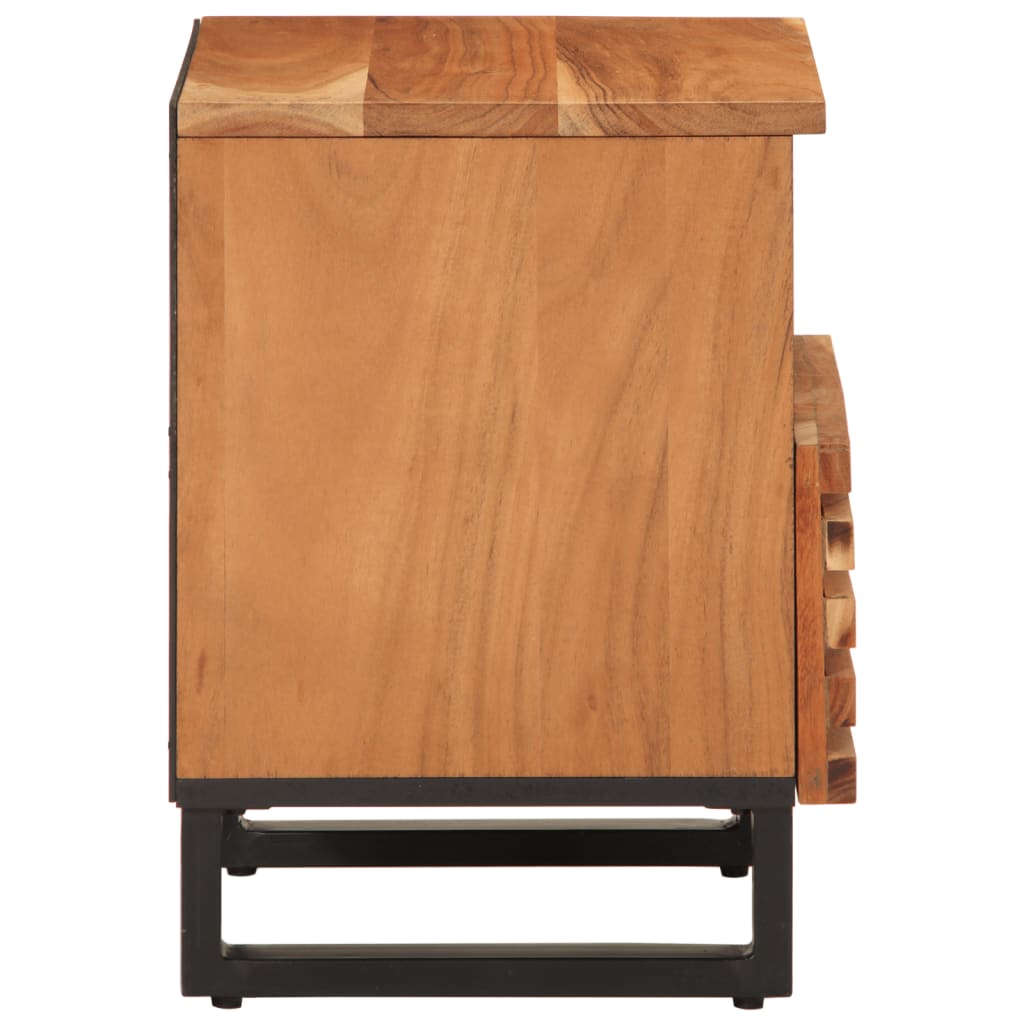 Bedside Cabinet 40X33X46 Cm Solid Wood Acacia