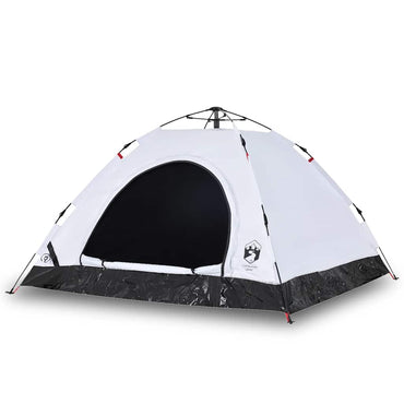 Camping Tent 5-Person White Blackout Fabric Quick Release