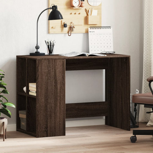 Desk Brown Oak 102X50X75 Cm Engineered Wood