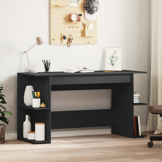 Desk Black 140X50X75 Cm Engineered Wood